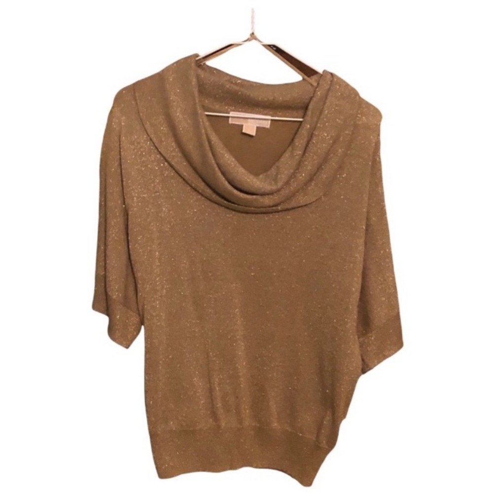 MICHAEL Michael Kors Elegant GOLD GLITTER Sweater Size MEDIUM